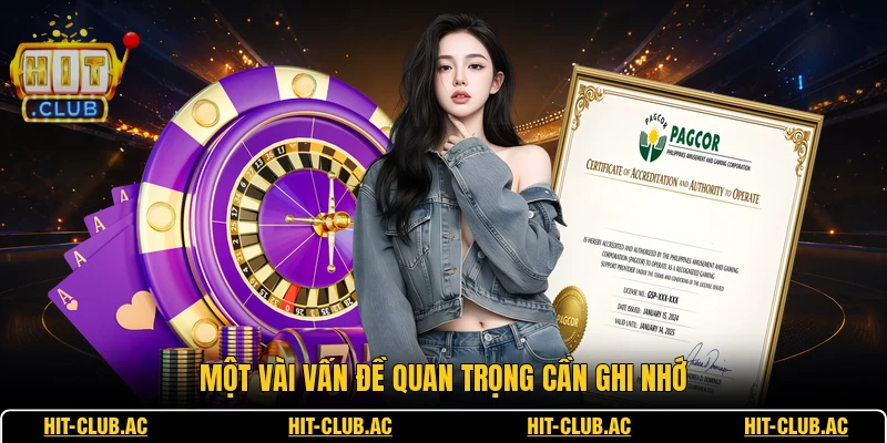 Giấy Phép Hoạt Động 4 Một vài vấn đề quan trọng cần ghi nhớ
